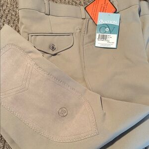 Ovation Men's beige 34 long euroweave 4-pocket breech
